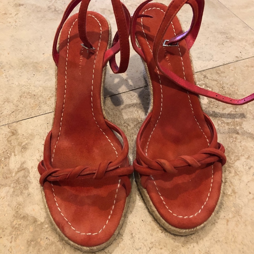 Espadrilles, Banana Republic, Size 8, Color Orange